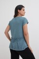 Remera peplum VERDE PETROLEO