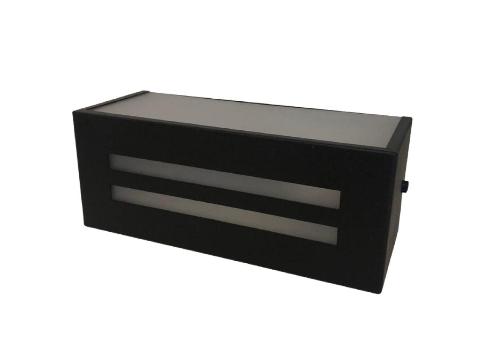 APLIQUE C/ ACRILICO SATINADO Y RANURA P/ 1 LUZ E27 NEGRO 