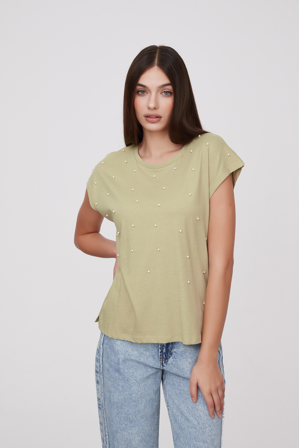 Remera Garmos Verde Grisaceo