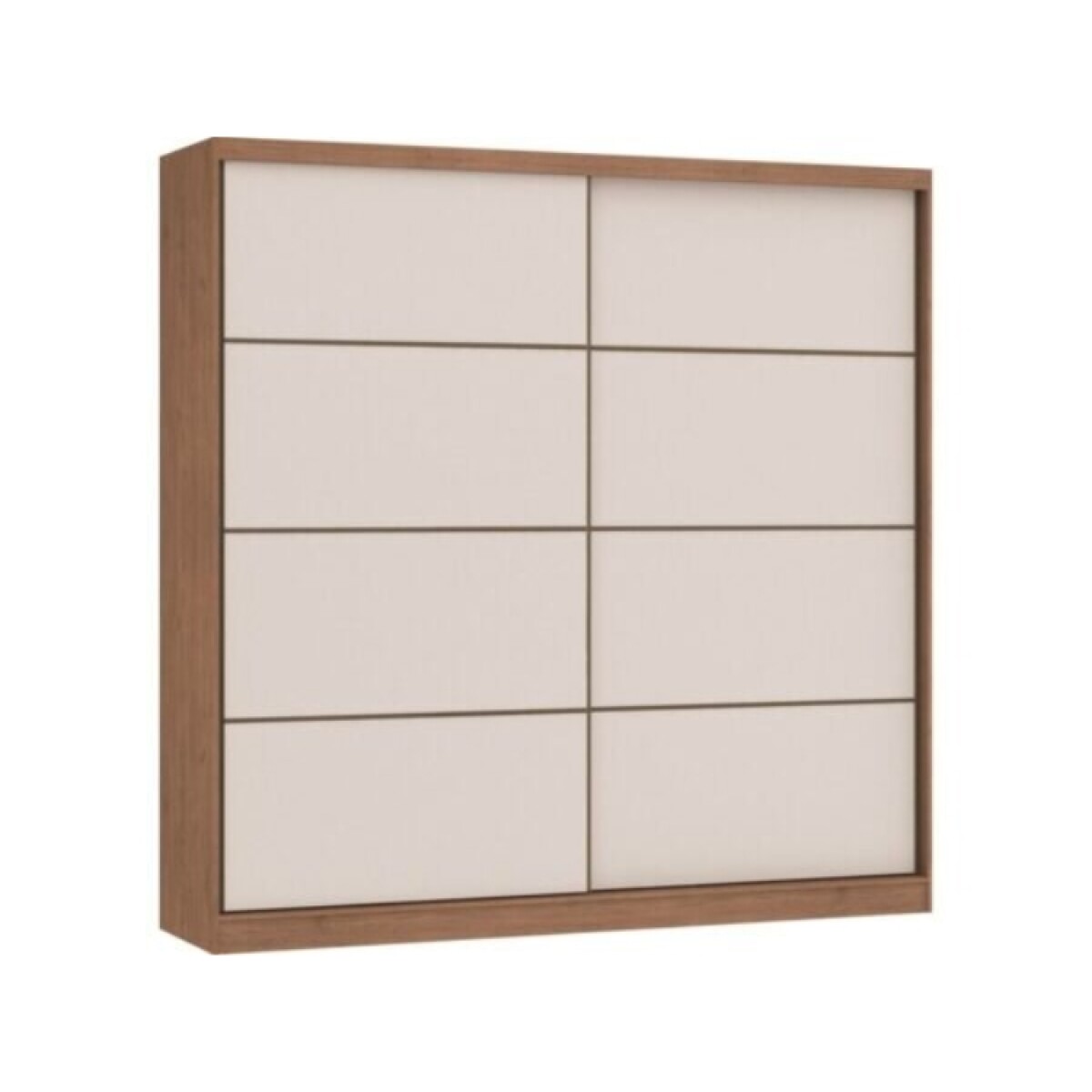Ropero Master 2 Puertas Correr Macadamia Blanco 0625amb 