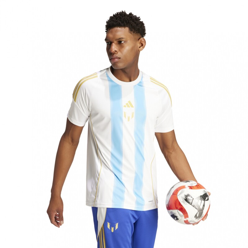 Camiseta de Entrenamiento Messi adidas white/semi blue burst