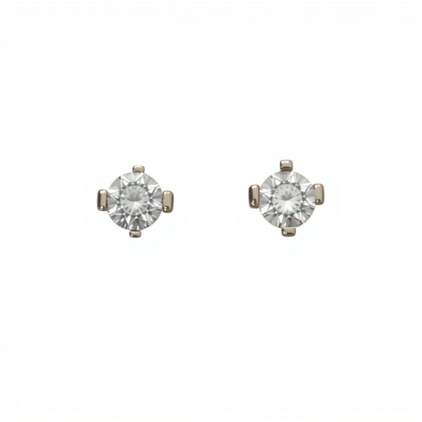 Caravanas Zirconia oro- Oro bajo - Zirconia - CA8110 conpiedra