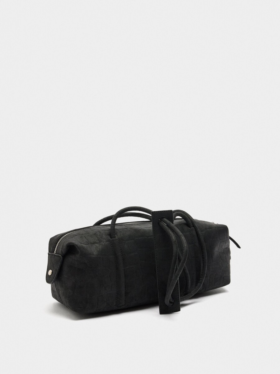 Bolso De Hombro Grabado Animal negro
