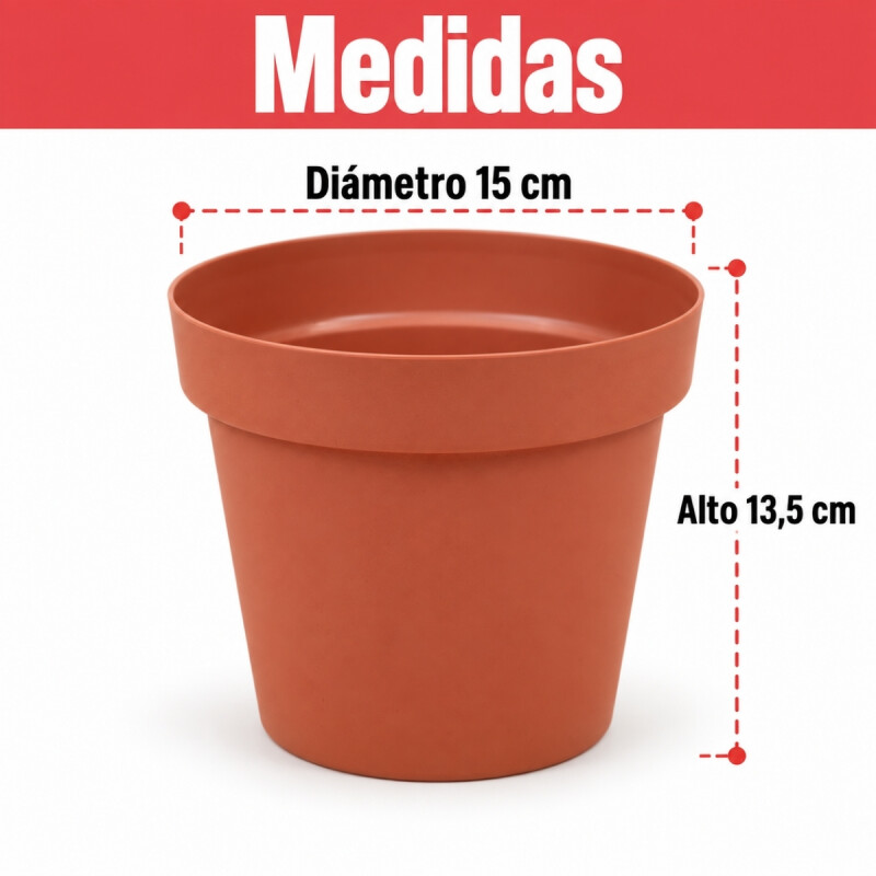 Maceta 1,5 lts TERRACOTA