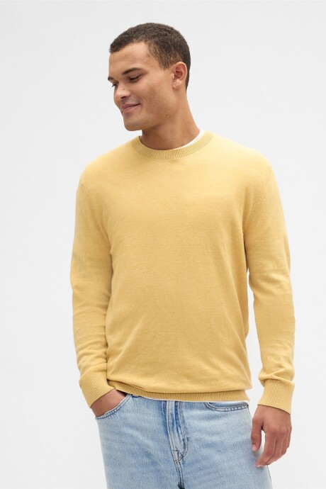 Buzo Algodón Cuello Redondo Hombre French Almond