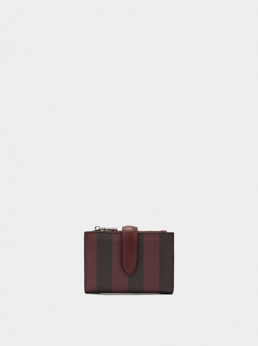 Cartera Con Rayas S - burdeos 