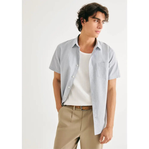 CAMISA MM MASC AZUL CLARO
