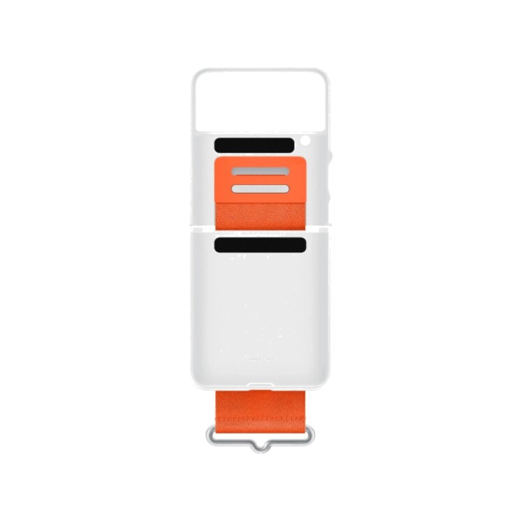 Funda Samsung Silicone Case con Correa para Galaxy Z Flip4 White