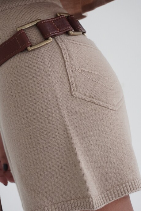 Knit Short Beige