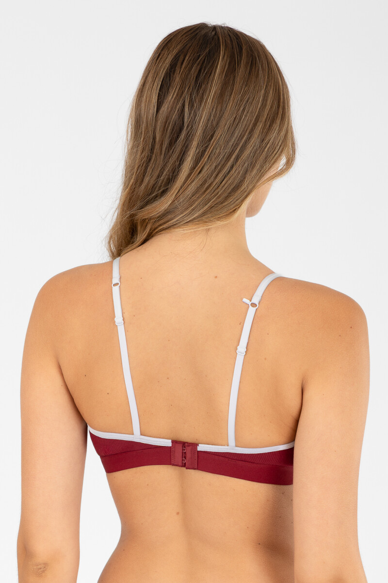 Top triangulo sole Bordeaux