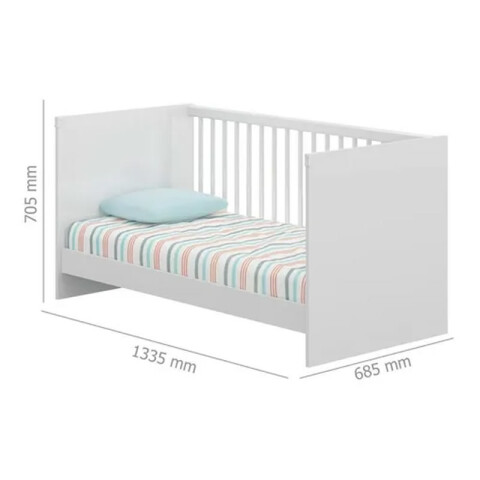 Cuna convertible 3 en 1 cama sillón 133x68x106 Blanco