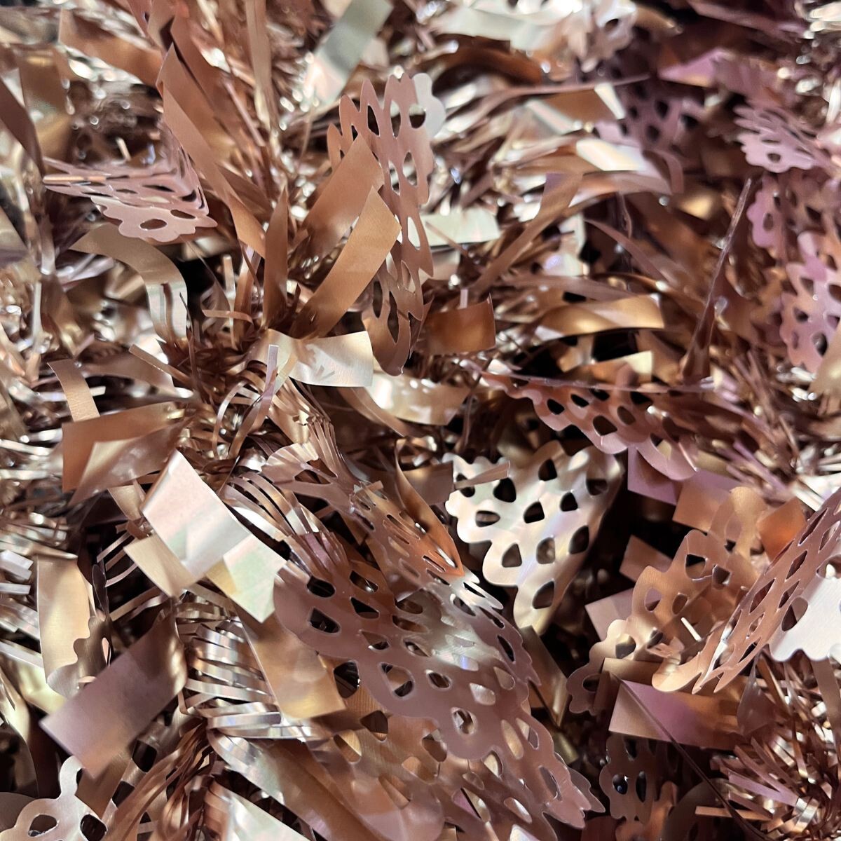 Guia/Boa Navideña con DIseño - Champagne 