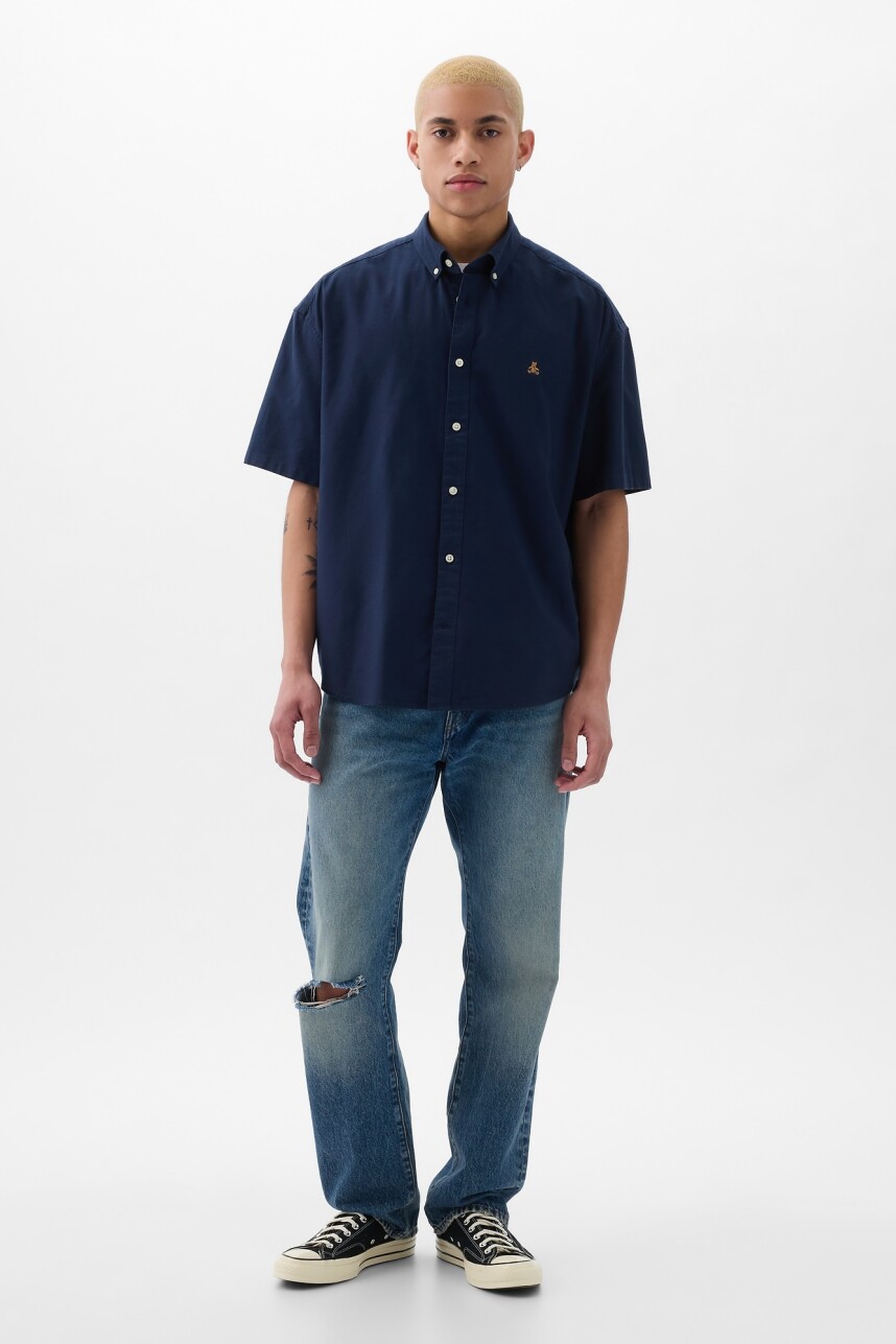 Camisa Manga Corta Oso Brannan Hombre Tapestry Navy