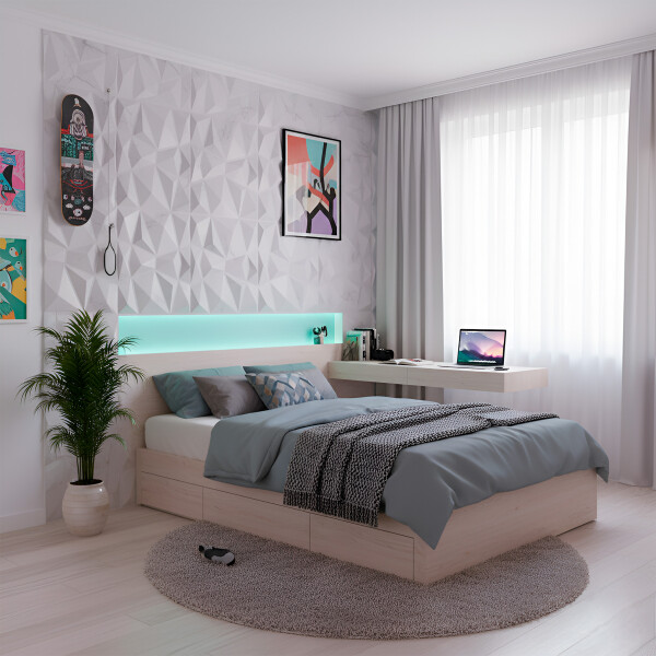 Revestimiento de Pared Panel 3D PVC 50x50 Cm Marmol Claro Diseño Marmol Claro