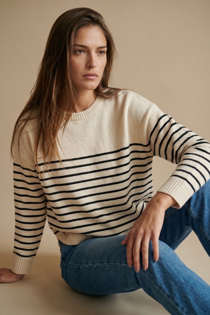 Sweater Rayado Negro