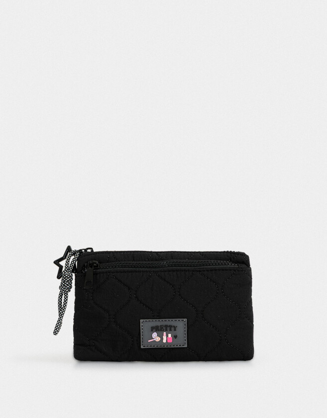 Porta Cosméticos Portacosméticos Puffy Negro - Negro