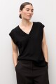 Chaleco escote V negro