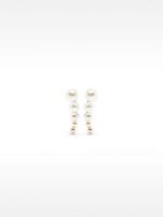 Pendientes De Perlas Degradadas dorado