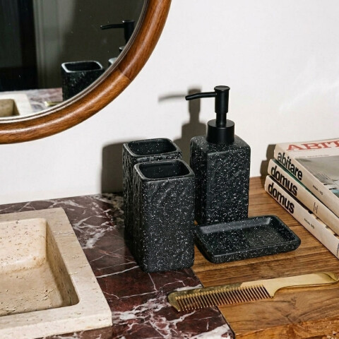 Set accesorios para baño Caliza cerámica Set accesorios para baño Caliza cerámica