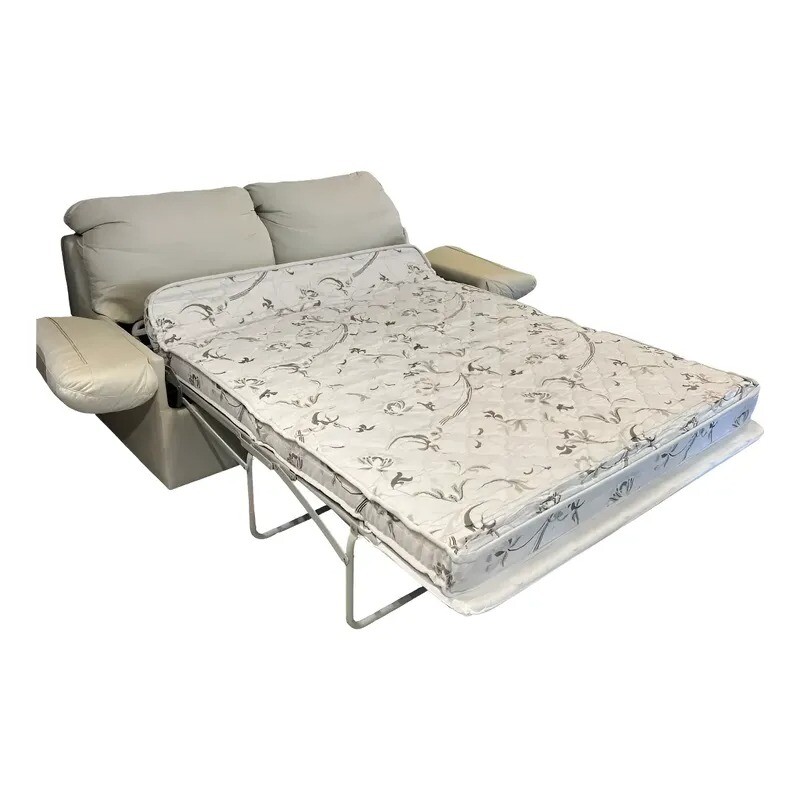 SOFA CAMA 2 PLAZAS - TAPIZADO TELA BEIGE - CON DETALLES EN LA TELA SOFA CAMA 2 PLAZAS - TAPIZADO TELA BEIGE - CON DETALLES EN LA TELA