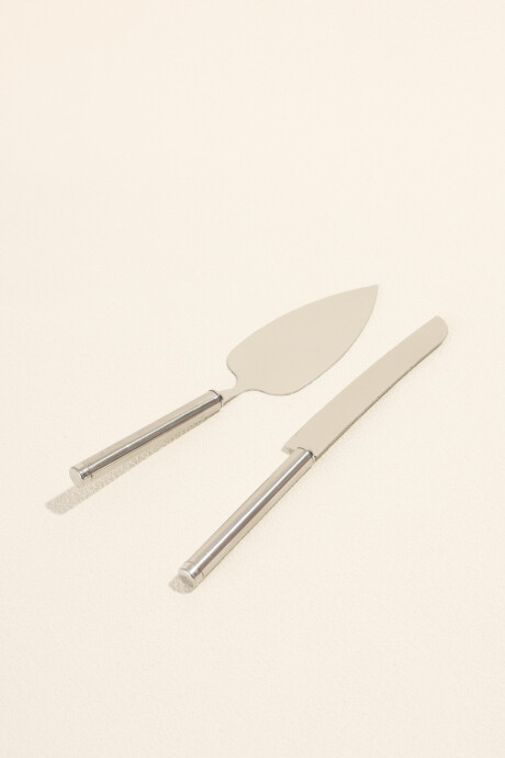 Accesorios Set Cuchillo Torta Plateado Color Unico