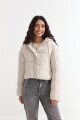 Campera puffer crop BEIGE
