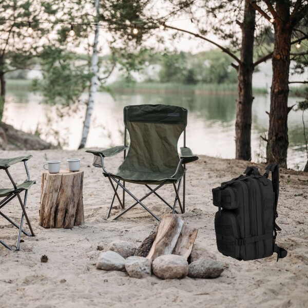 Mochila Táctica Militar Molle 30 Litros Caza Camping Viaje Color Negro Diseño De La Tela Lisa Mochila Táctica Militar Molle 30 Litros Caza Camping Viaje Color Negro Diseño De La Tela Lisa
