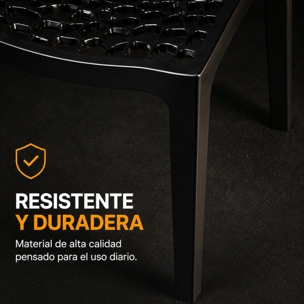Silla Comedor ComboHome Gruvyer Pack X2 Negro 1