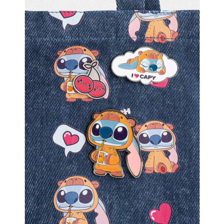 Set De Pines ''stitch Capybara'' Combinacion Multicolor