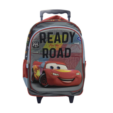 MOCHILA CARRO 40 CM 3D TAFETA CARS GRIS 001
