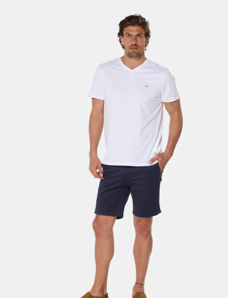 BERMUDA CON CINTURA ELASTIZADA Azul