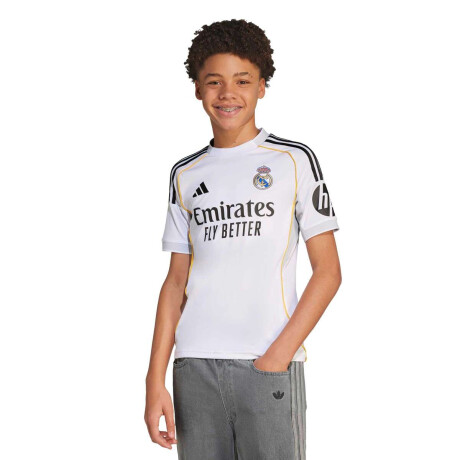Remera Real Madrid Camiseta Oficial Camiseta 25/26 de Niños blanco