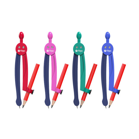 Compas Filgo con Lapiz Rojo