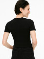 Remera Flored Negro