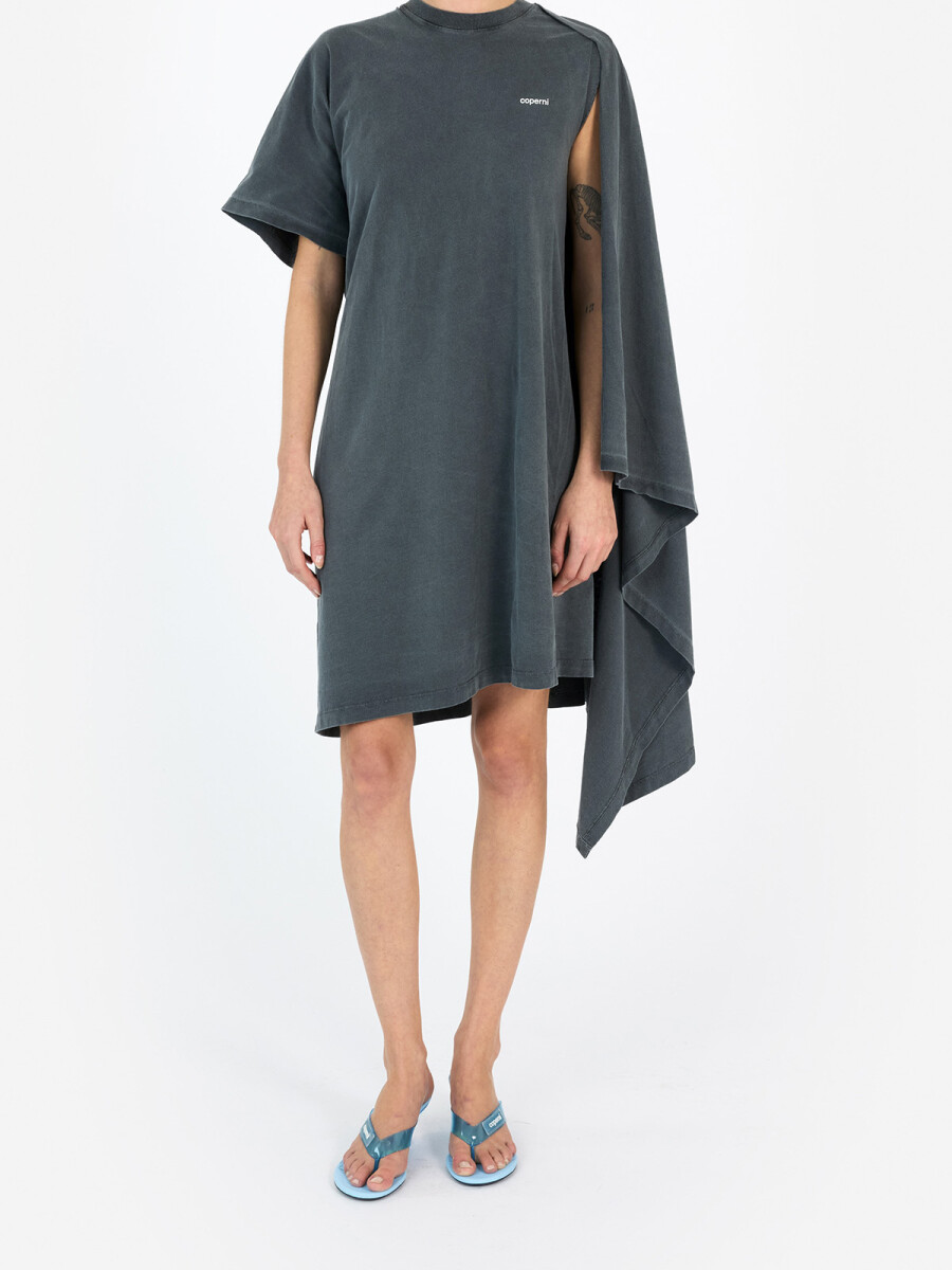 VESTIDO ZERO WASTE DRAPED MINI 