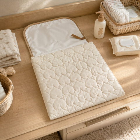 Cambiador De Pañales Plegable Portátil Acolchado Bebé Blanco 1