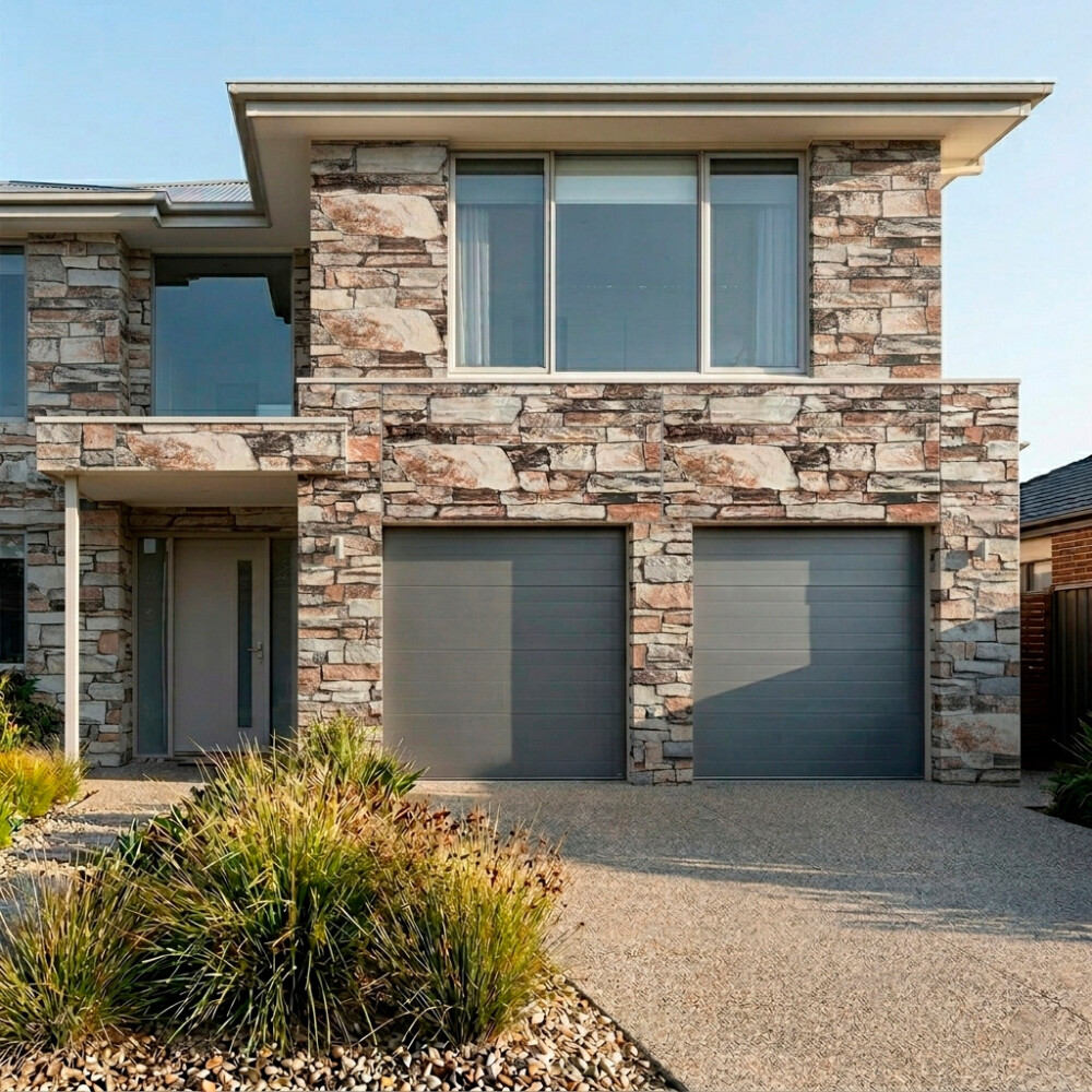 REVESTIMIENTO METAL SIDING MODELO LADRILLO GRIS OSCURO PIEDRA IRREGULAR 2.90 mts Revestimiento Metal Siding Modelo Ladrillo Gris Oscuro Piedra Irregular 2.90 Mts