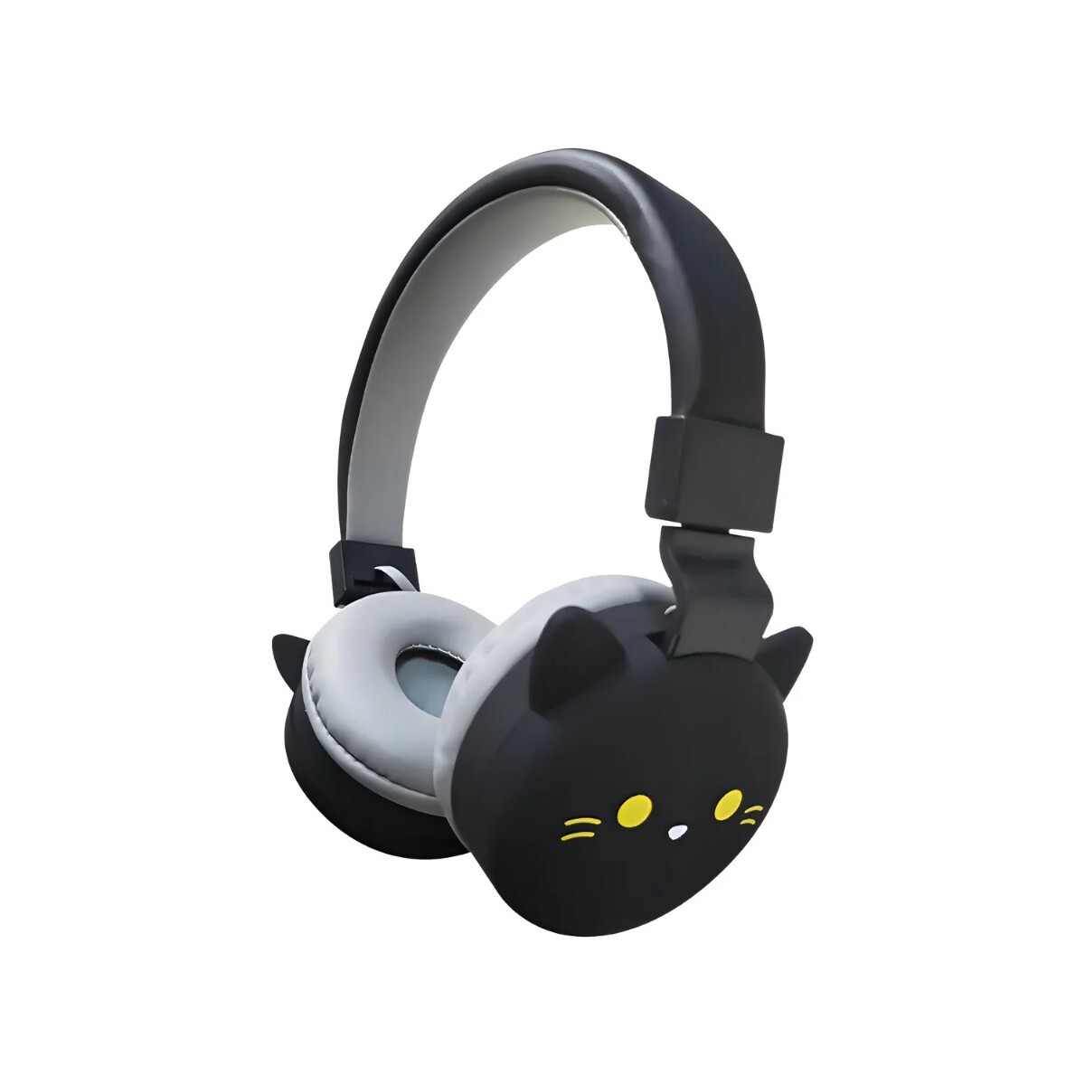 Auriculares bluetooth inalámbricos infantiles con diseño gato negro 