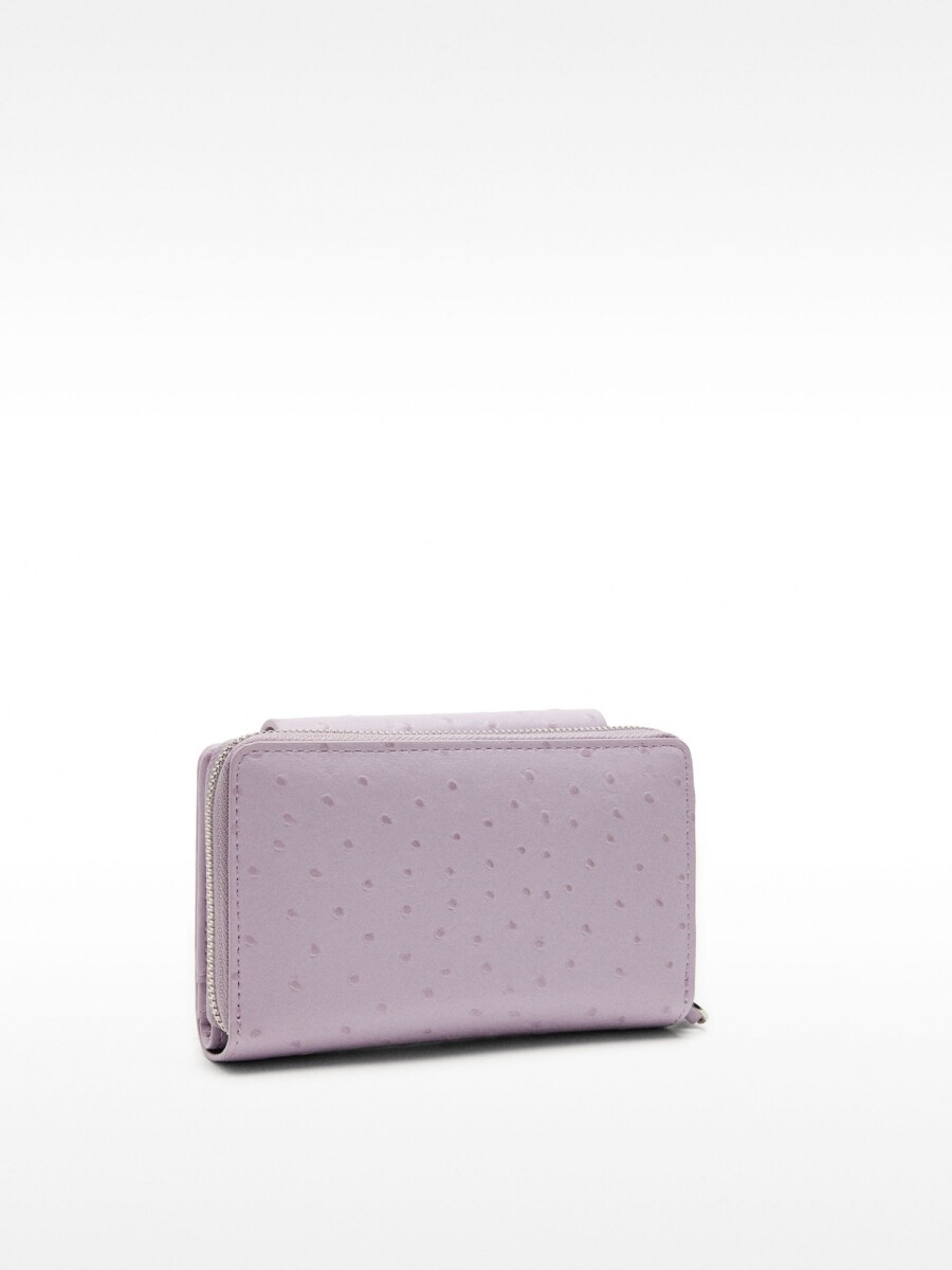Cartera Con Grabado Animal violeta