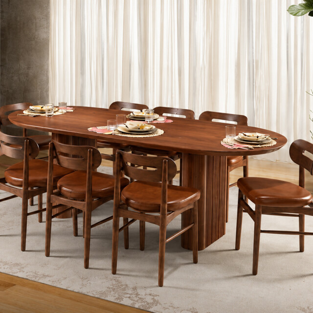 JUEGO DE COMEDOR MESA Y 8 SILLAS EN MADERA MACIZA JUEGO DE COMEDOR MESA Y 8 SILLAS EN MADERA MACIZA