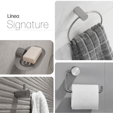 SET DE ACCESORIOS PARA BAÑO METAL SIGNATURE GRIS BRUSHED GRIS-BRUSHED NICKEL