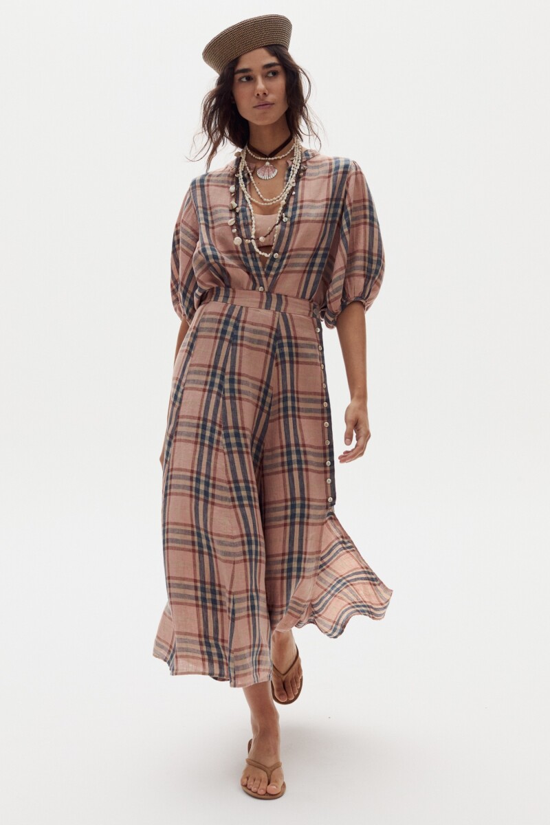CAMISA BUBBLE LINEN Rosa