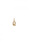 CHARM DE ALEACION DE METALES BAÑADO EN ORO DE 18 K CON FORMA DE LETRA Q CON ARGOLLA Charm