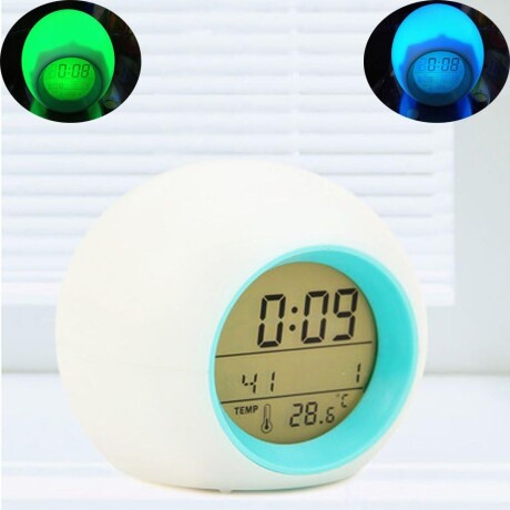 Reloj Despertador con Sonido y Luces AZUL