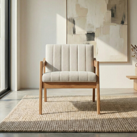 Butaca Lunna - Tela Rústica 557 (Beige)