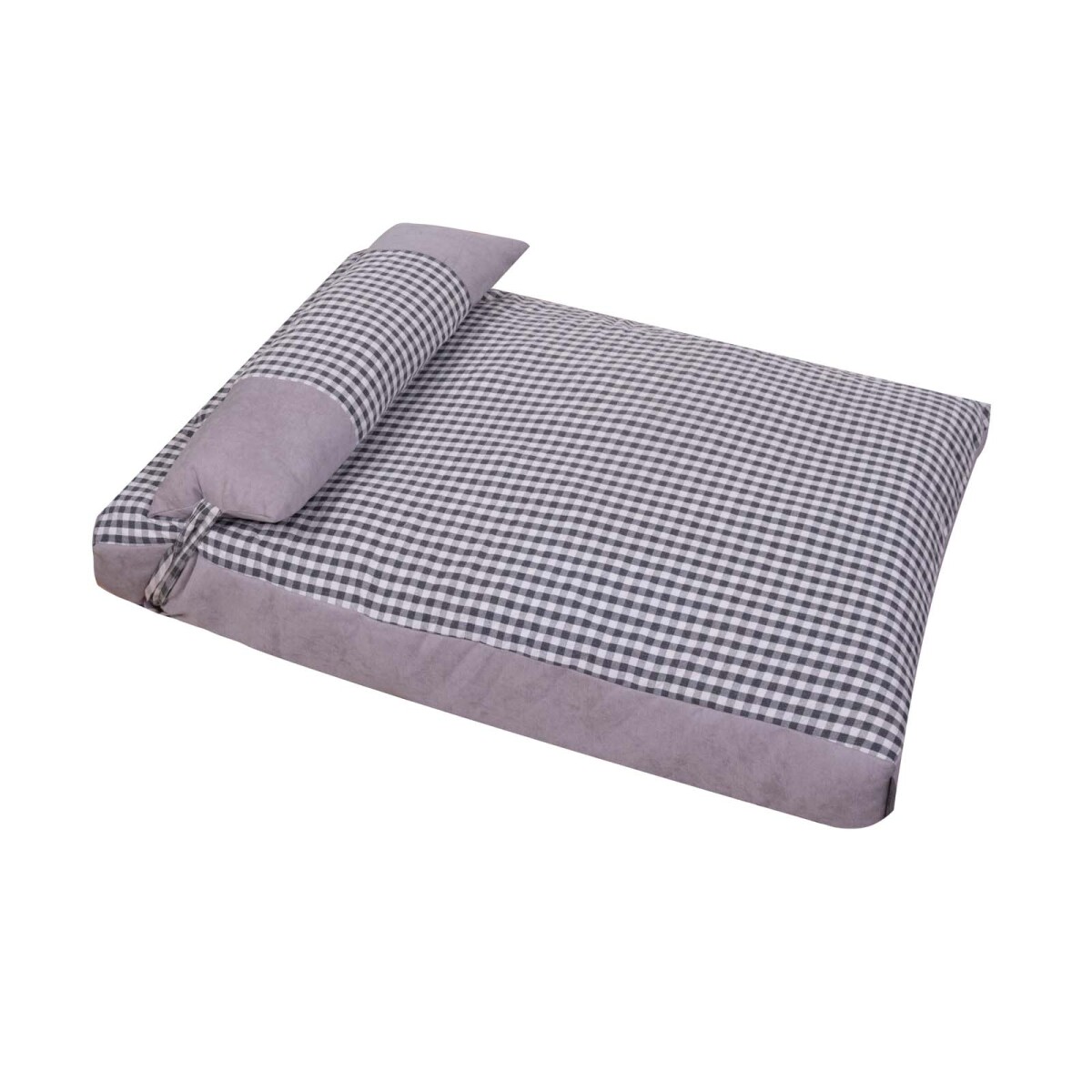 CAMA FUTÓN CUADRILLÉ - TELA BLANCO C/ALMOHADA M 