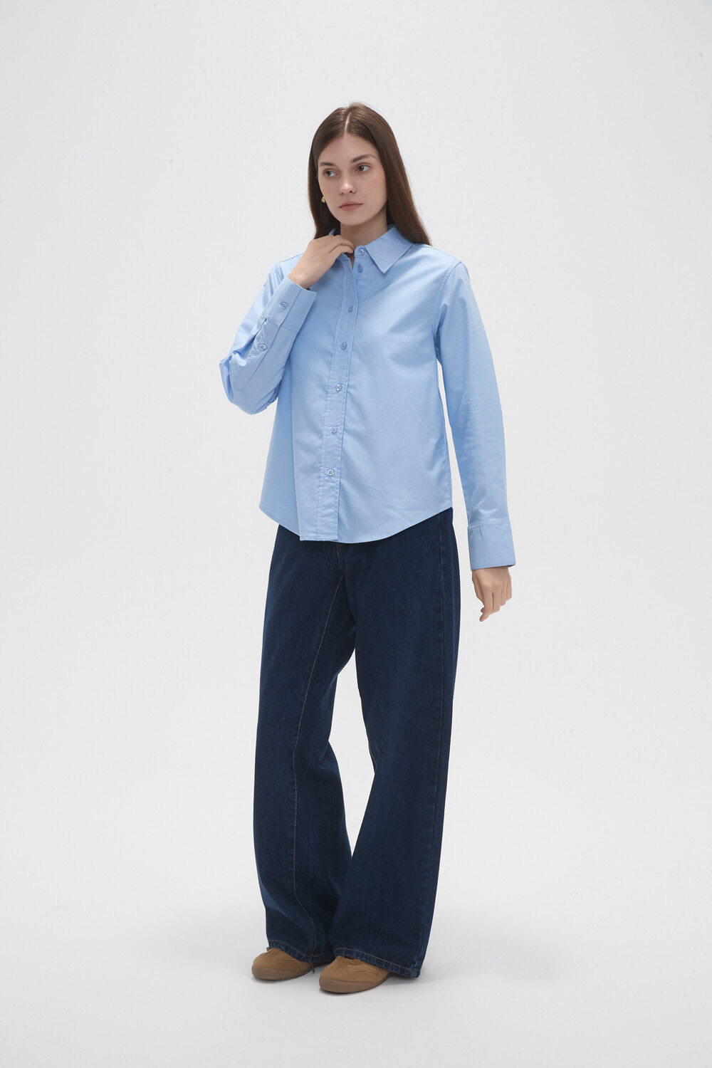Camisa Rasama Celeste Claro