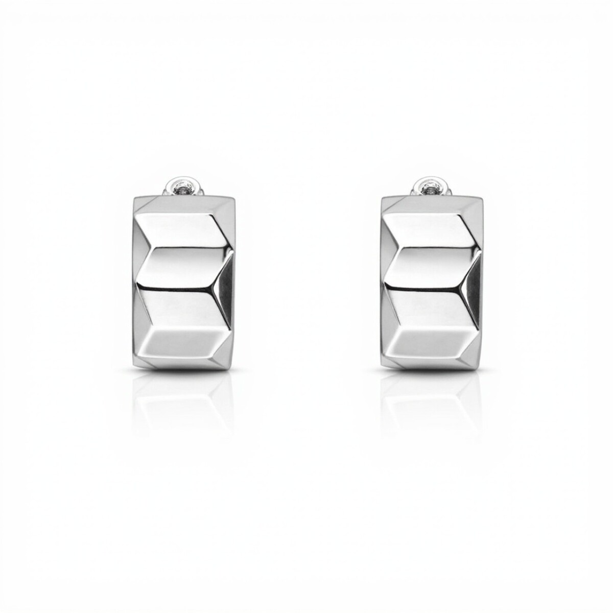 Caravanas Aro Geometrico- Plata 925 - CA4218 - sinpiedra 