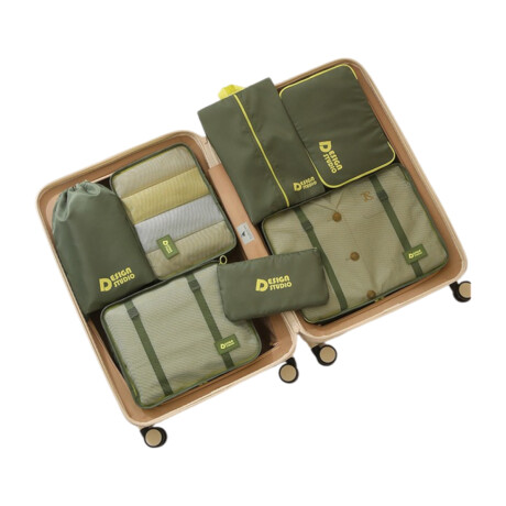 Organizador de equipaje x7 combinado Verde