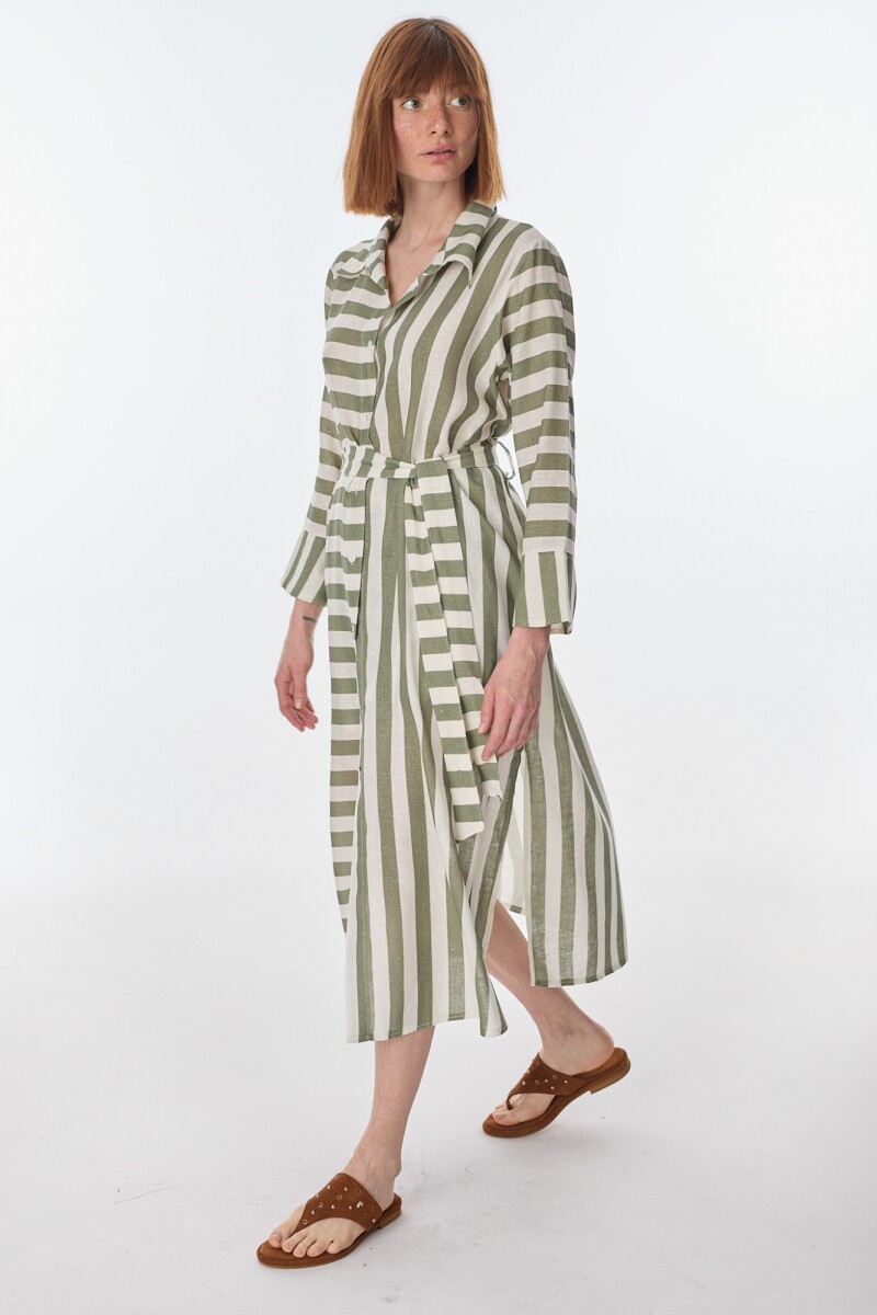 Vestido Balt Rayas Verde